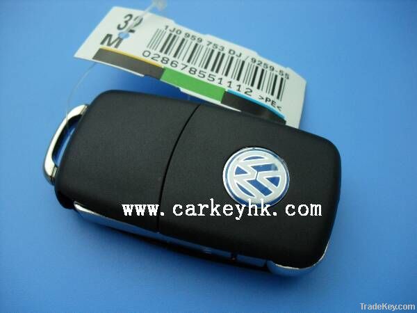 High quality auto remote case for VW key, 2 buttons remote key blank