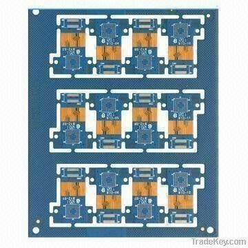 Six layer Rigid-flex PCB with immersion gold surface treatment