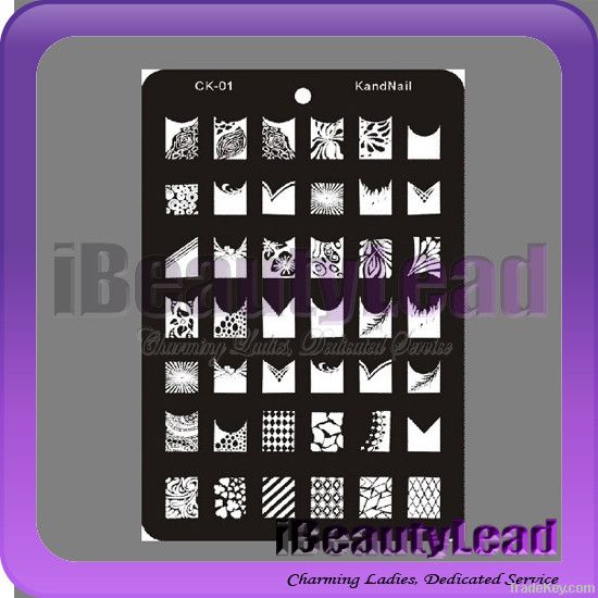 8 designs CK nail image plate