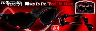 RED Rhythm Vizion Sound Activated Sunglasses