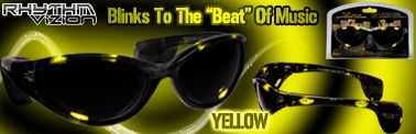 YELLOW Rhythm Vizion Sound Activated Sunglasses