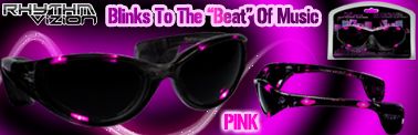 PINK Rhythm Vizion Sound Activated Sunglasses