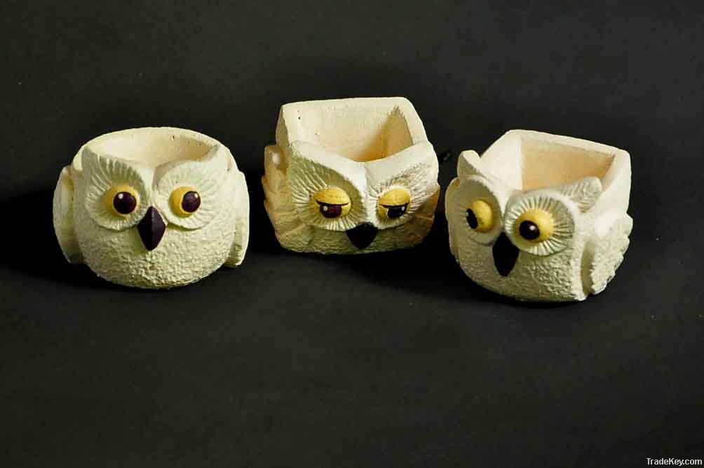 Animal Candle Holder - Owl set of 3