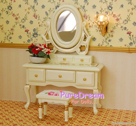 Dollhouse miniature Bedroom Victorian Furniture Wardrobe 6pc WB008