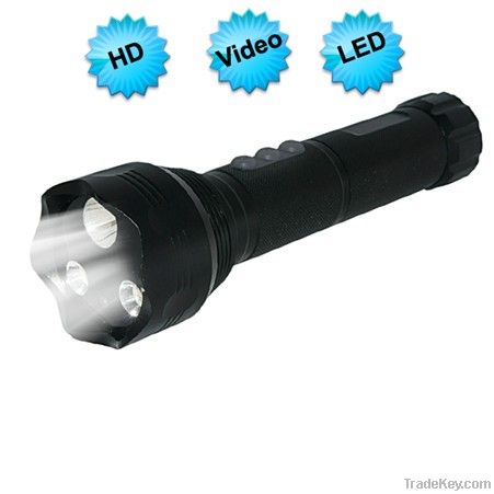 3 Watt Adjustable Brightness LED HD 720P Flashlight DVR