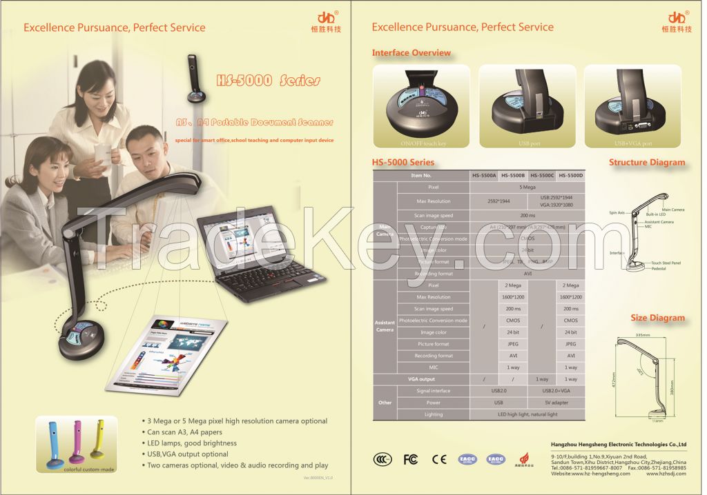 A3 paper document scanner 3D document camera A3 visualizer