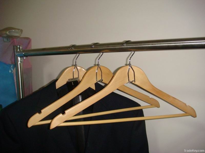 (LM-3012) With Special Belt Hook Wooden Clothes Hanger