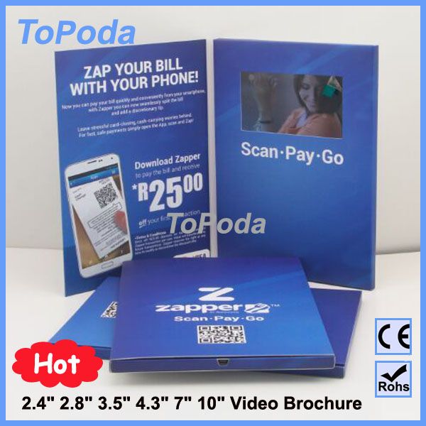 2016 Topoda lcd video brochure card