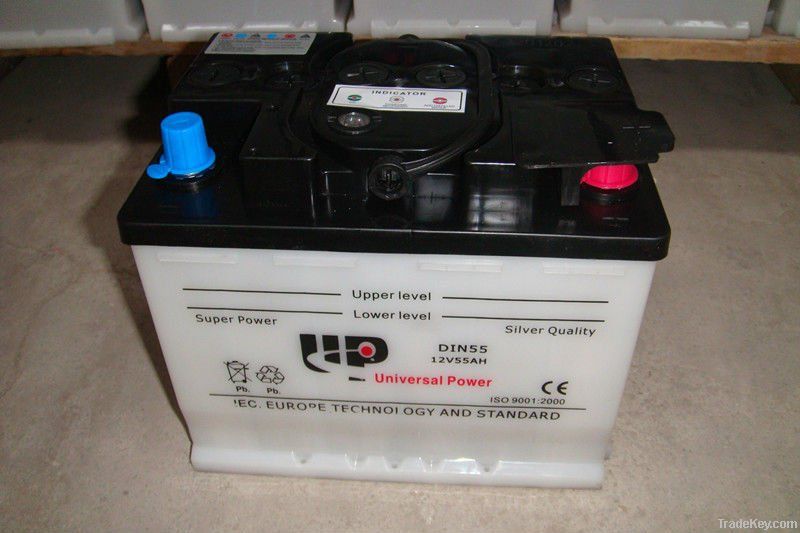 DIN 55 car battery 12V55AH