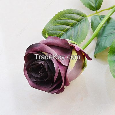 Thailand Rose Artificial Flowers Single Head Rose Home Silk Decorative Flowers Wedding Bridal Bouquets(