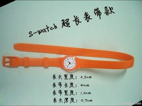 long strap fashion silicone jelly watch