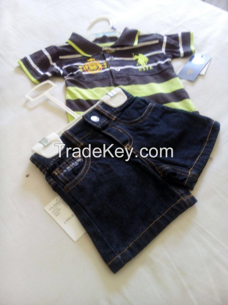 US POLO T-shirts & short denim jeans.