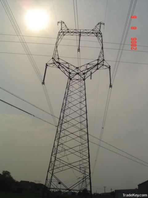 angle steel electric power transmission line steel pole towers