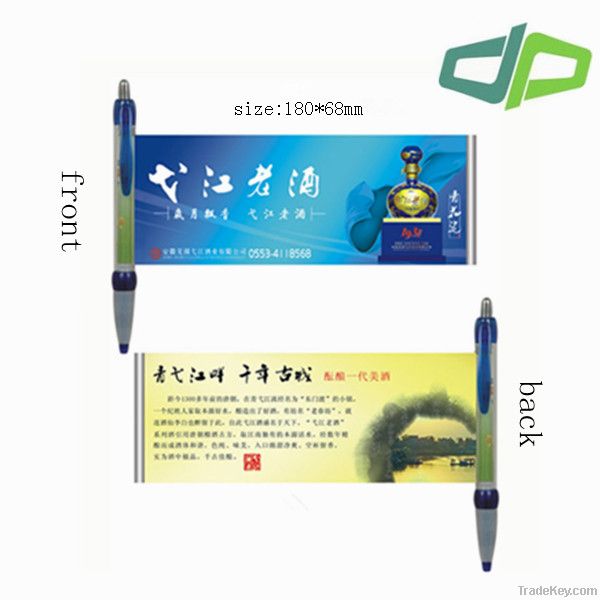 Fashion banner ball pen for promotion