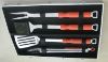 4pcs of bbq tools set with plastic handle