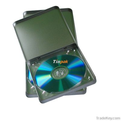 cd dvd tin packaging, metal cd dvd case, multi media metal container