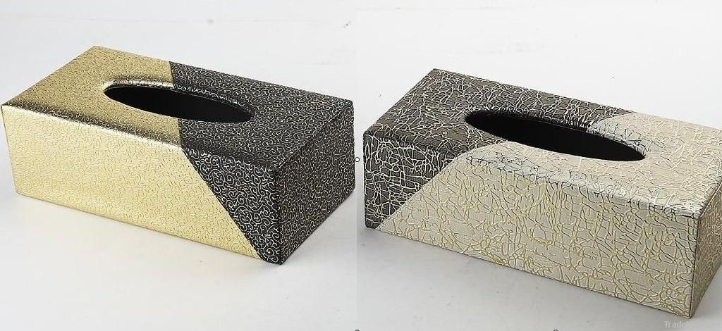 leather tissue box