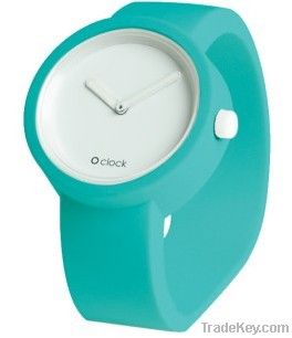 2012 fashional oclock silicone squartz watch Language Option  French