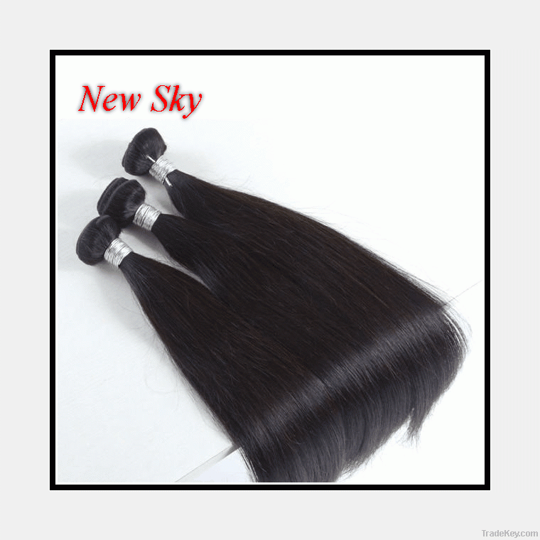 brazilian remy hair with natural color silky straight remy hair weft