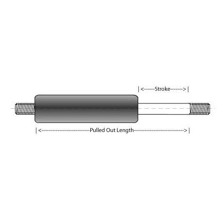 Gas traction spring