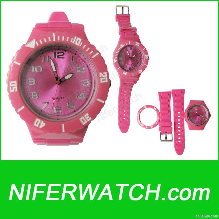 Plastic jelly quartz watch