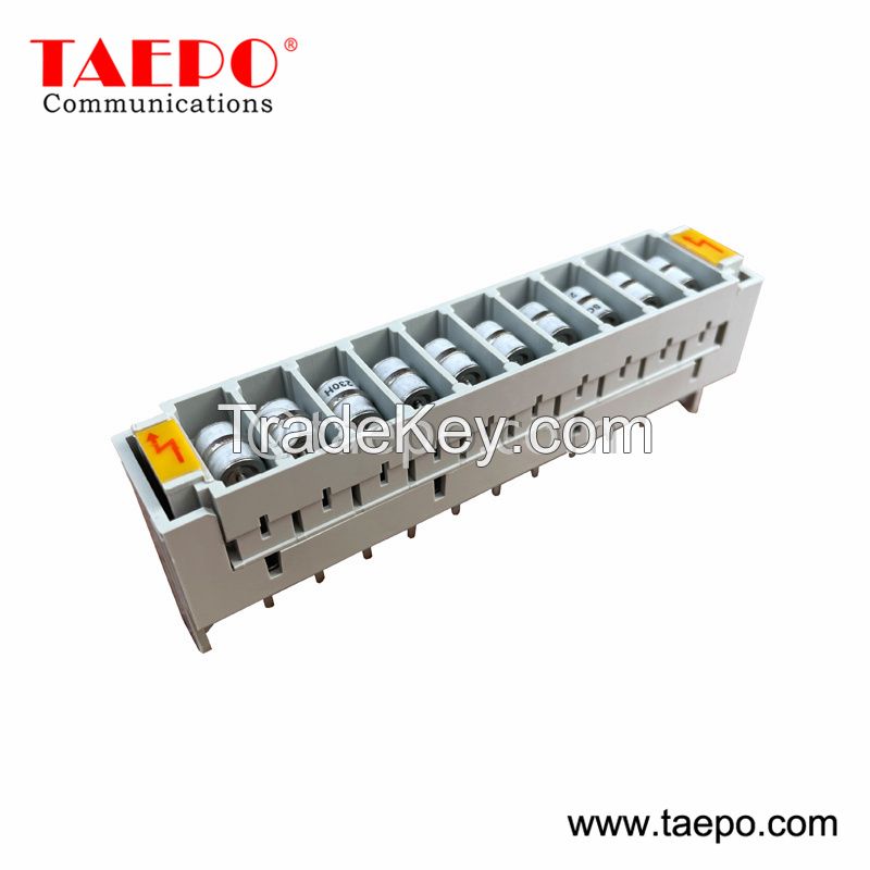 10 pairs 3 pole over voltage LSA protection magazine with GDT arrester from China Factory TAEPO