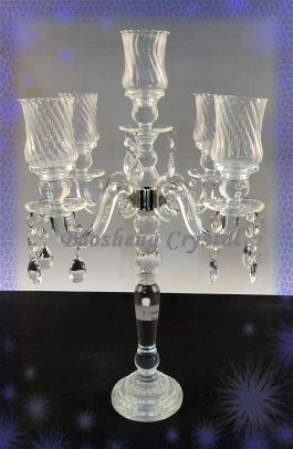 Hot sale! 5 Arms Votive Crystal Candle Holders &amp; Candelabra