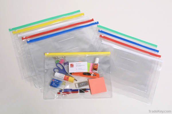 Clear pvc zipper bag