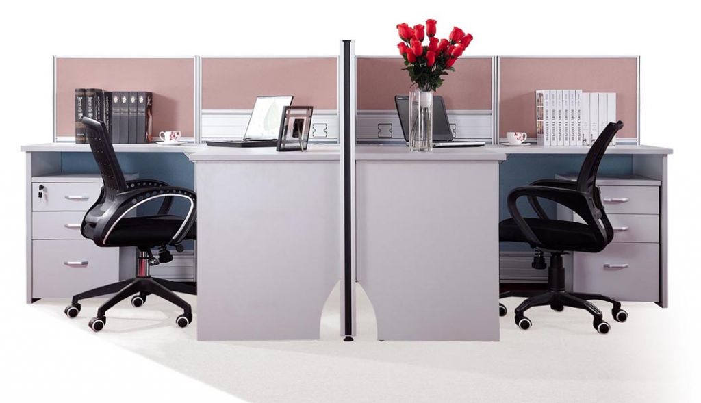 4 seats melamine office workstation