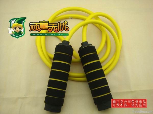 Bicolor Sponge Handle Fitness Rope Skipping, Game Skipping