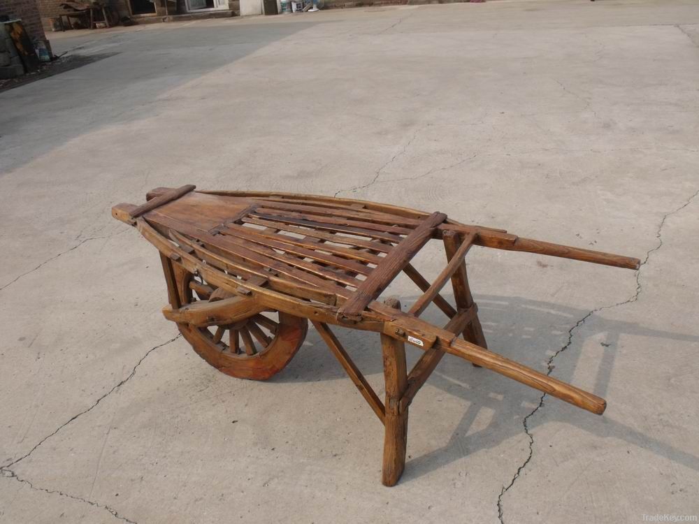 Antique wood cart