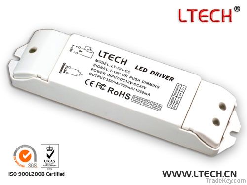 LT-701-CC common 0/1-10V signal LED dimming Driver DC12V~DC48V CC350/7