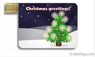 Fast Delivery Free Shipping Christmas Greeting USB Flash Drives (D-013