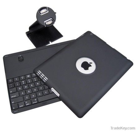 360 Degree Rotating Leather Case with Bluetooth Keyboard for iPad