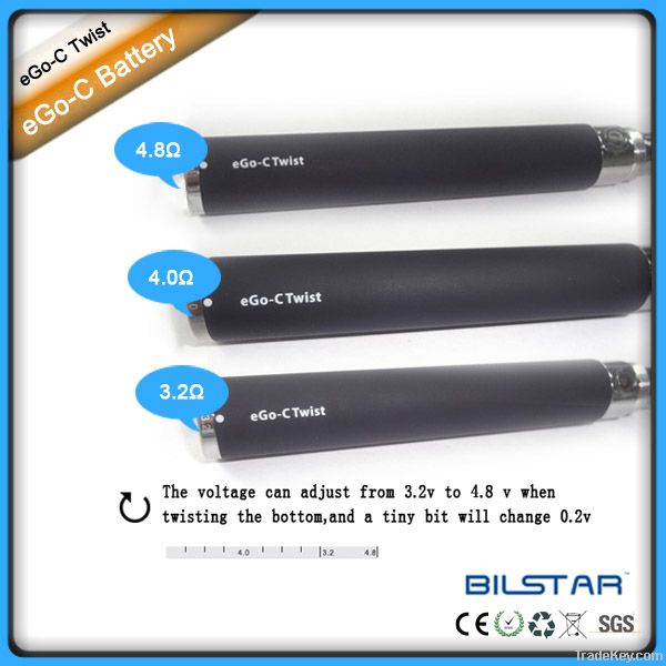 Bilstar new product eGo battery the eGo-C twist battery