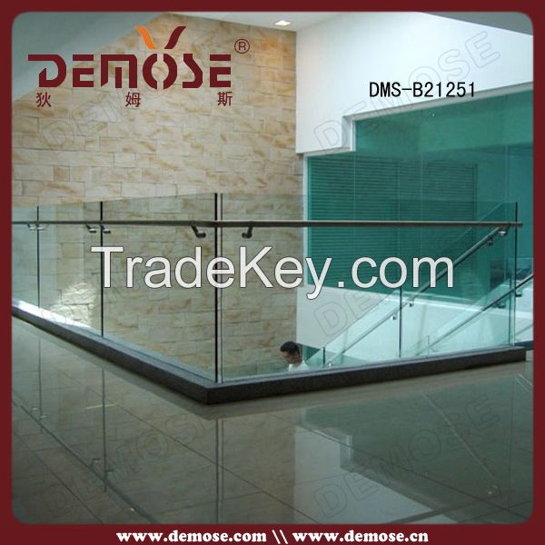 frameless glass balustrade with aluminium channel