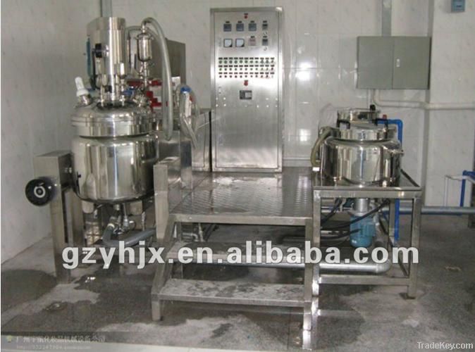 Vacuum Emulsifying mixer machine with homogenizer