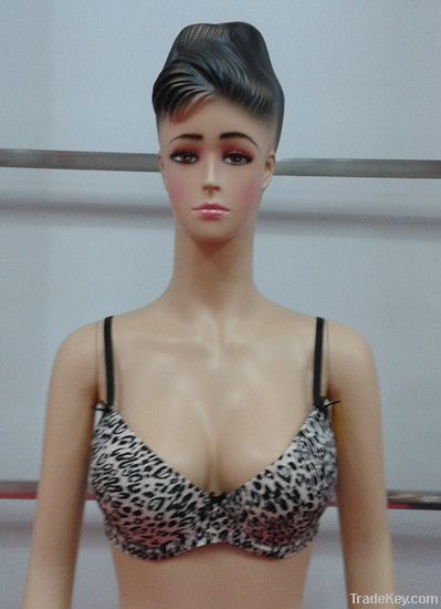 silk leopard stripe moulded bra