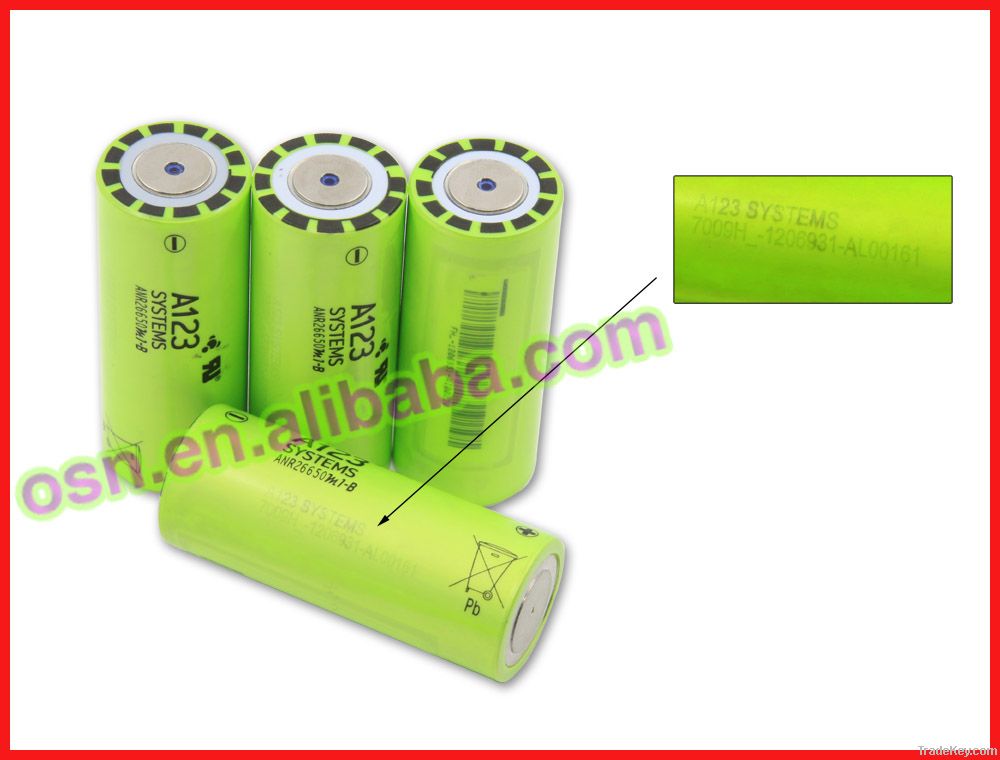 A123 Lifepo4 26650 2.5ah Rechargeable Battery