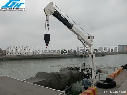 25T14M Hydraulic Telescopic Boom Marine Crane