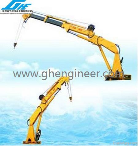 25T14M Hydraulic Telescopic Boom Marine Crane