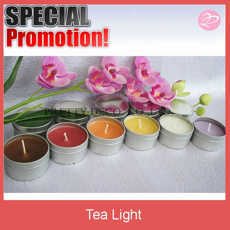 Colorful scented tea light candle