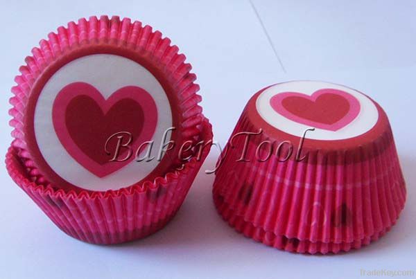 sweet heart cupcake liners paper muffin cases for Valentine's Day