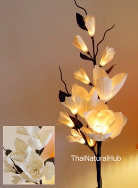 Lighted Magnolia Flowers