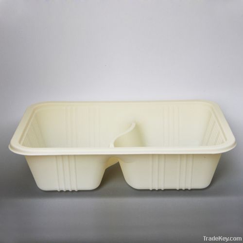 Corn starch Bio-based Disposable Tray 192*138*20mm/ 7.6 inch