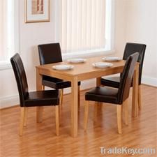 wood table and chair