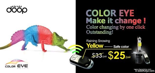 Color changing eye