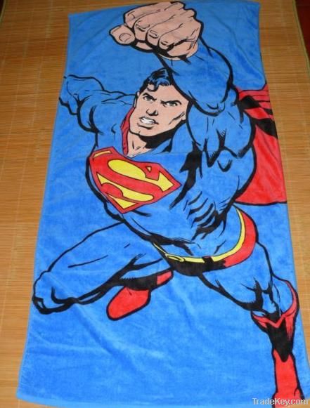 100% cotton reactive printed beach towel