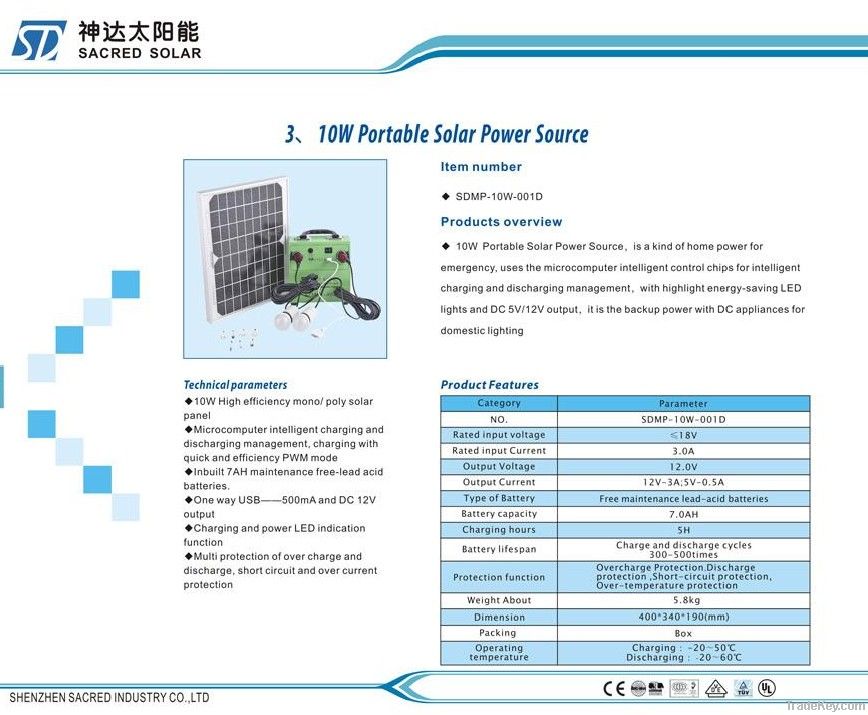 protable solar power source