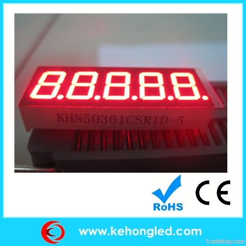 5 digit 7 segment led display